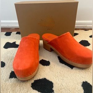 Charlotte Stone Martino Clog in Tangerine. NWT!